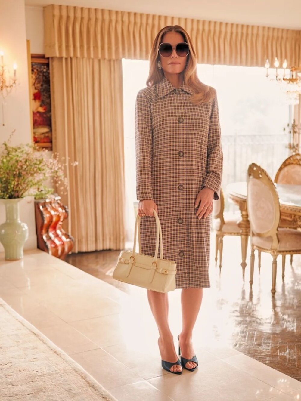 Reformation Beck Trench In coco Plaid